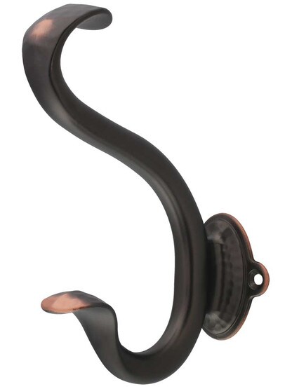 Craftsman Signature Double Coat Hook in Oil-Rubbed Bronze Highlighted.